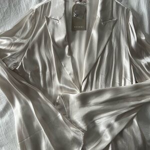 NWT Messi Satin Shirt in Cream